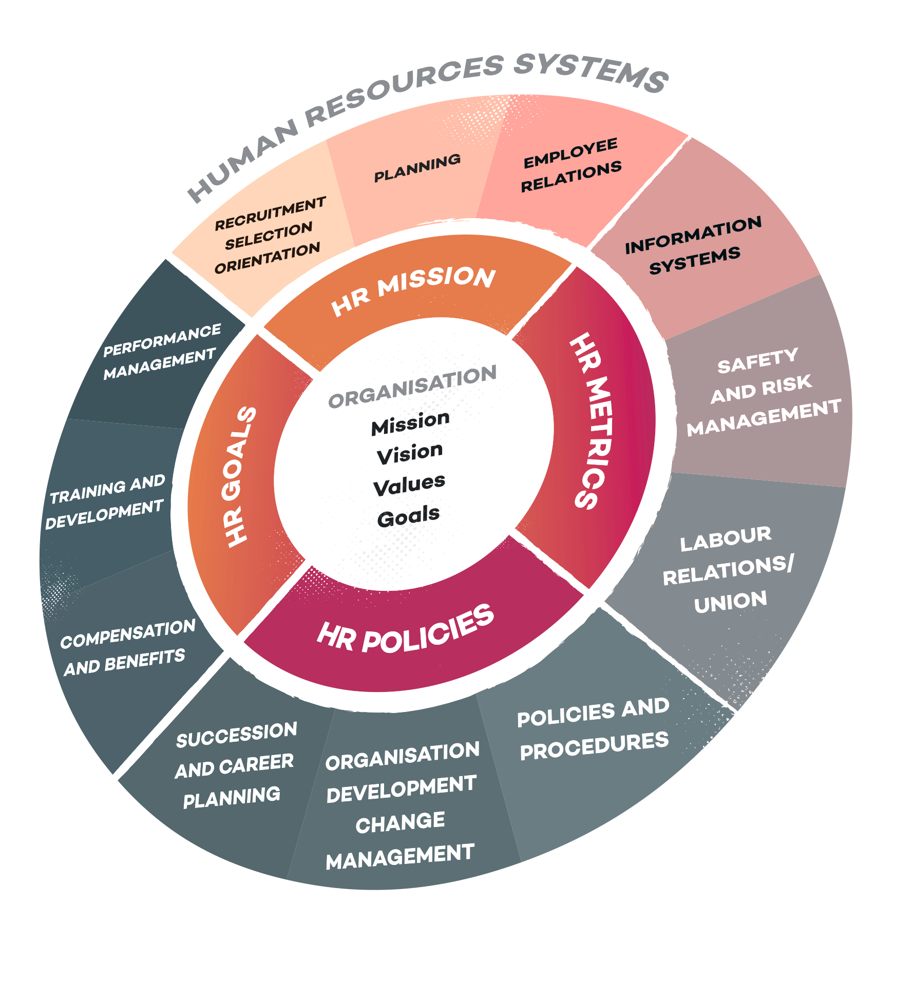 A graphic displaying the areas covered by the JOYN HR health check